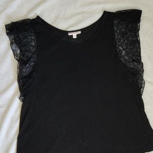 LC Black Lace Blouse Large